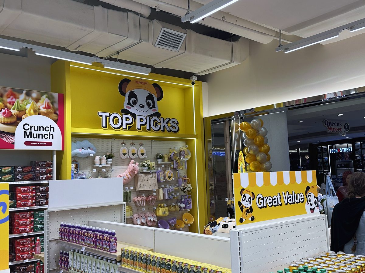 Top Picks feature wall at MR D.I.Y Queensbay